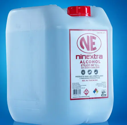 ALCOHOL ETILICO DE CAÑA DEL 96°-NINEXTRA